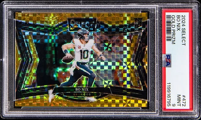 2024 Panini Select Bo Nix Gold Prizm #472 card image