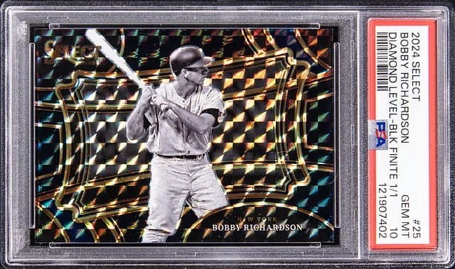 2024 Panini Select Bobby Richardson Diamond Level Black Finite Prizm #25 card image