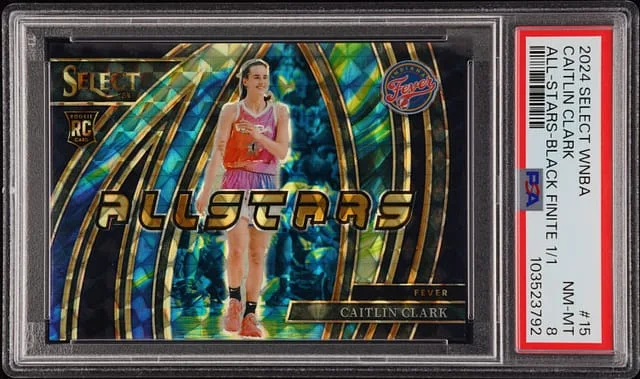 2024 Panini Select Caitlin Clark WNBA All-Stars Black Pandora Prizm #15 card image