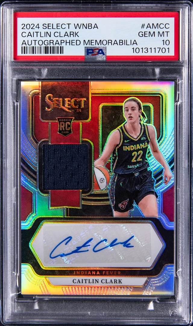 2024 Panini Select Caitlin Clark WNBA Autographed Memorabilia #AMCC card image