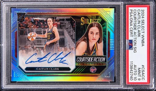 2024 Panini Select Caitlin Clark WNBA Courtside Action Signatures #CSACC card image