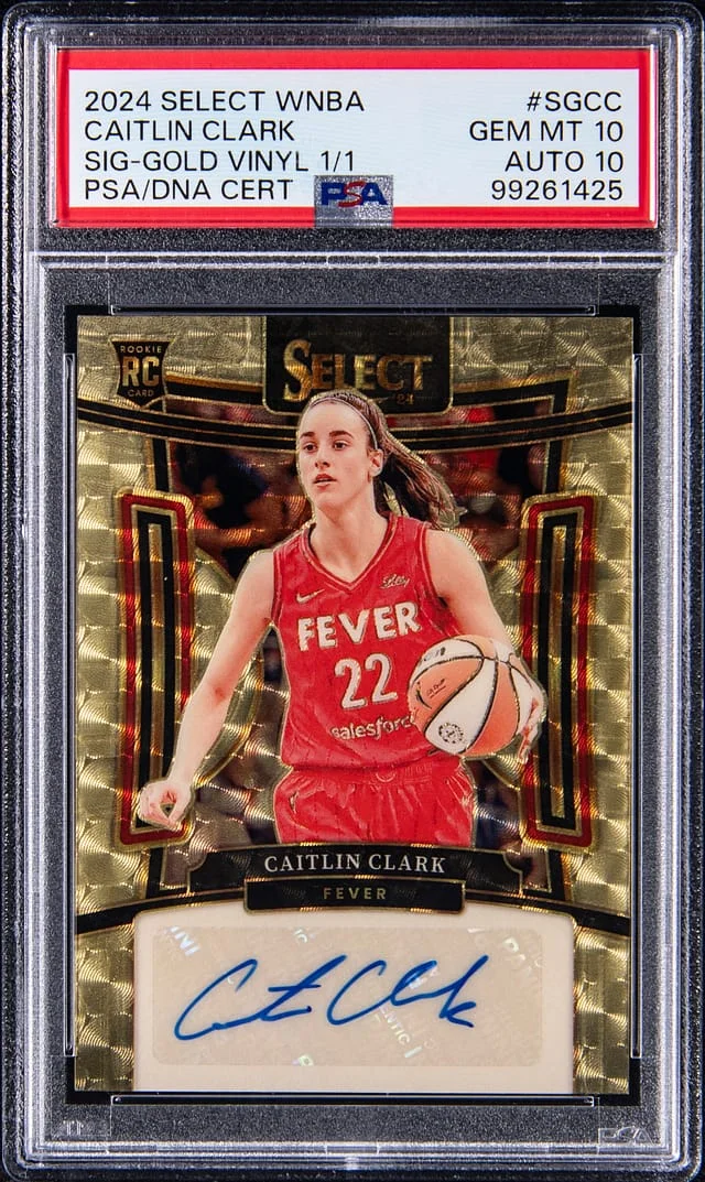 2024 Panini Select Caitlin Clark WNBA Signatures Black Finite Prizm #SG-CC card image