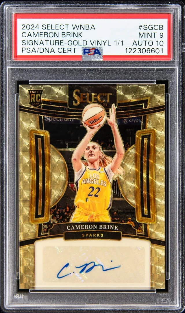 2024 Panini Select Cameron Brink WNBA Signature Gold Vinyl #SG-CB card image