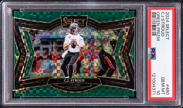 2024 Panini Select CJ Stroud Field Level Green Prizm #460 card image