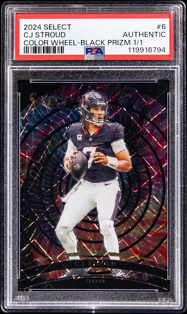 2024 Panini Select C.J. Stroud Color Wheel Black Prizm #6 card image