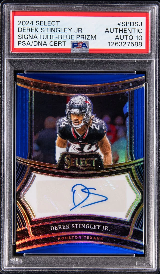 2024 Panini Select Derek Stingley Jr. Signature Blue Prizm #SP-DSJ card image