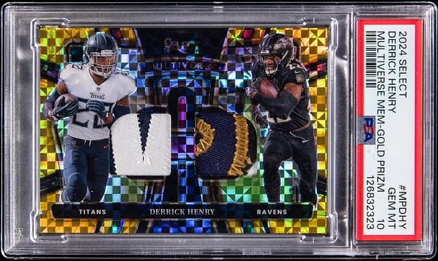 2024 Panini Select Derrick Henry Multiverse Memorabila Gold Prizm #MP-DHY card image