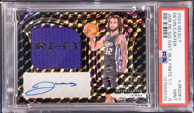 2024 Panini Select Devin Carter Jumbo Signature Swatch Black Finite #JRS-DEV card image