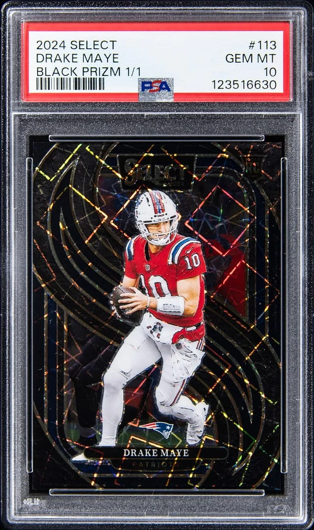 2024 Panini Select Drake Maye Dragon Scale Prizm #113 card image