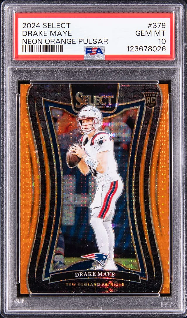 2024 Panini Select Drake Maye Dragon Scale Prizm #379 card image