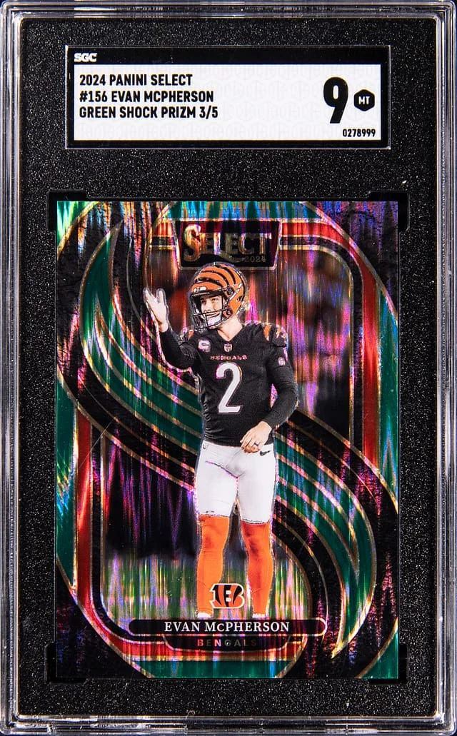 2024 Panini Select Evan McPherson Green Shock Prizm #156 card image