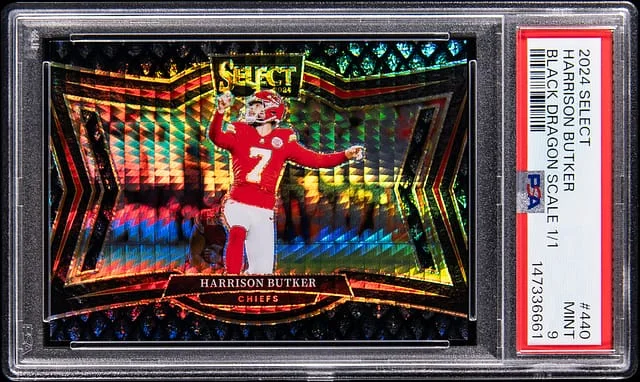 2024 Panini Select Harrison Butker Black Dragon Scale #440 card image