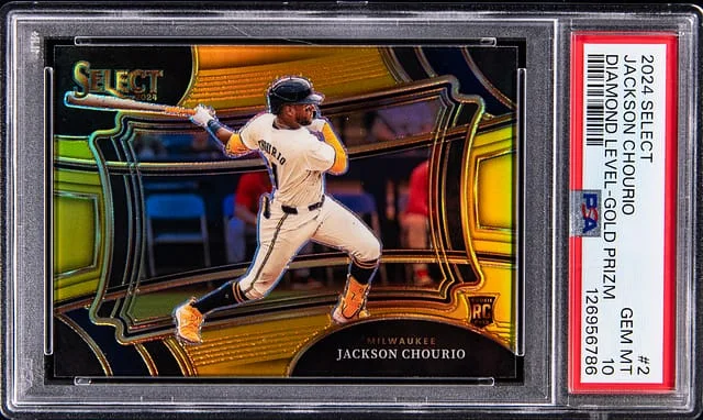 2024 Panini Select Jackson Chourio Diamond Level Gold Prizm #2 card image