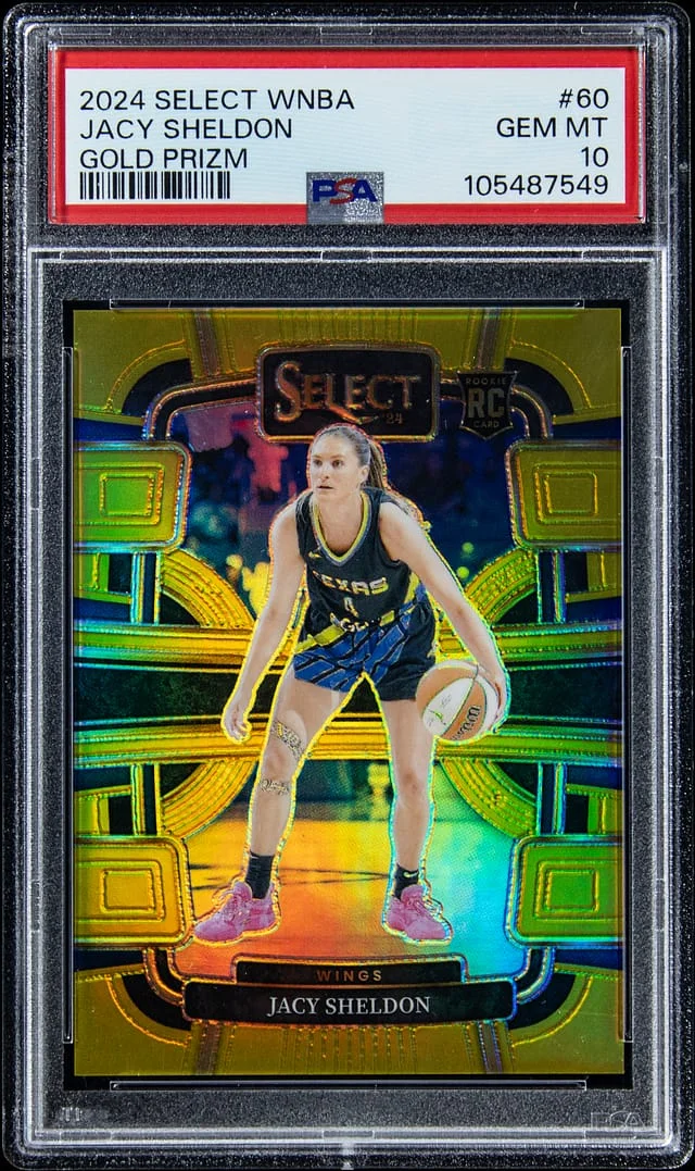 2024 Panini Select Jacy Sheldon WNBA Pink Shimmer First Off the Line #60 card image