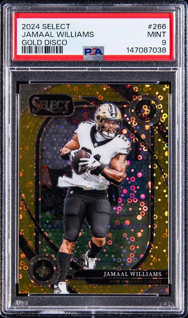2024 Panini Select Jamaal Williams Gold Disco Prizm #266 card image