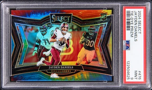 2024 Panini Select Jayden Daniels Zebra Prizm #476 card image
