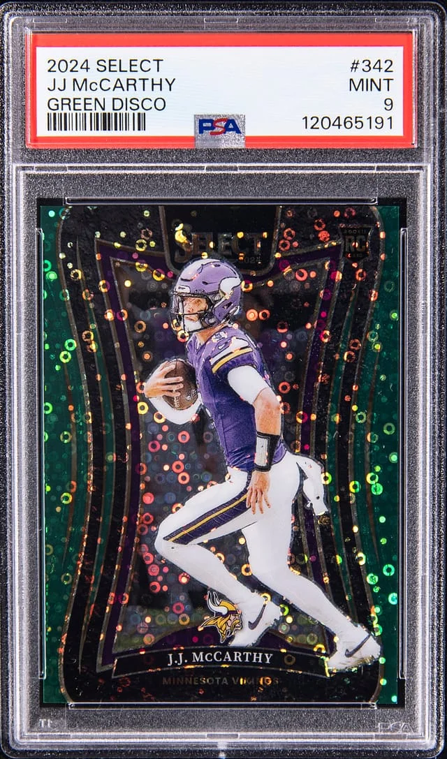 2024 Panini Select JJ McCarthy Black Prizm #342 card image