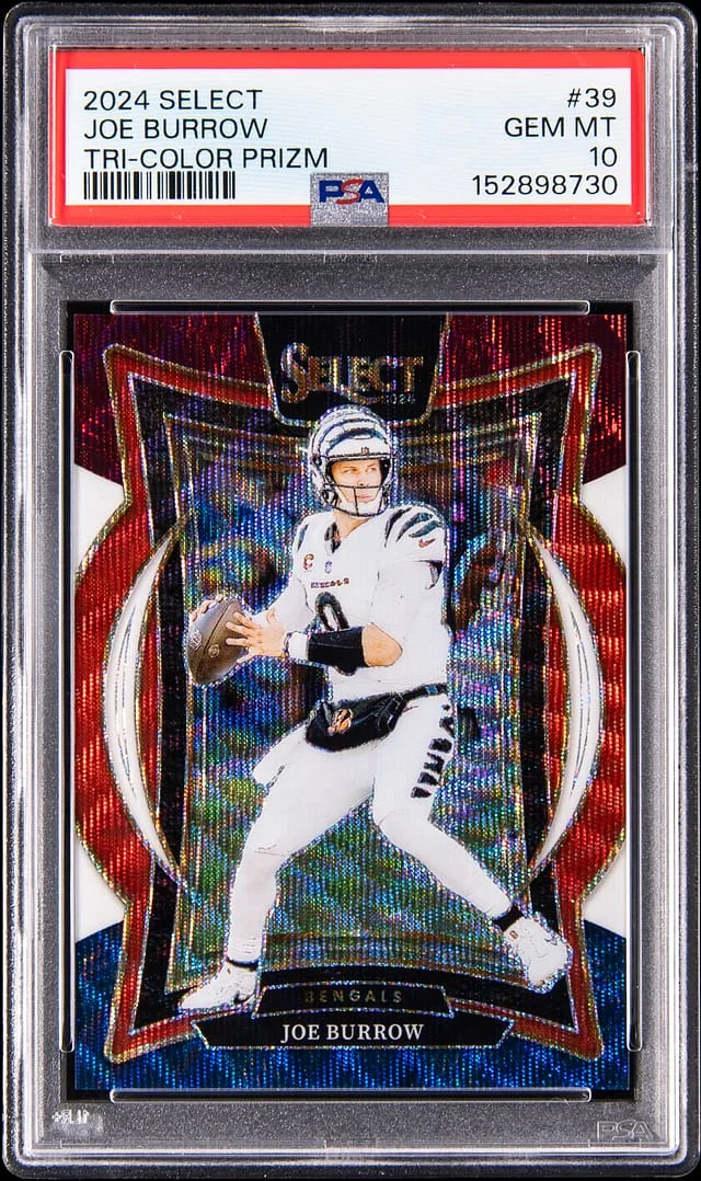 2024 Panini Select Joe Burrow Tri-Color Prizm #39 card image