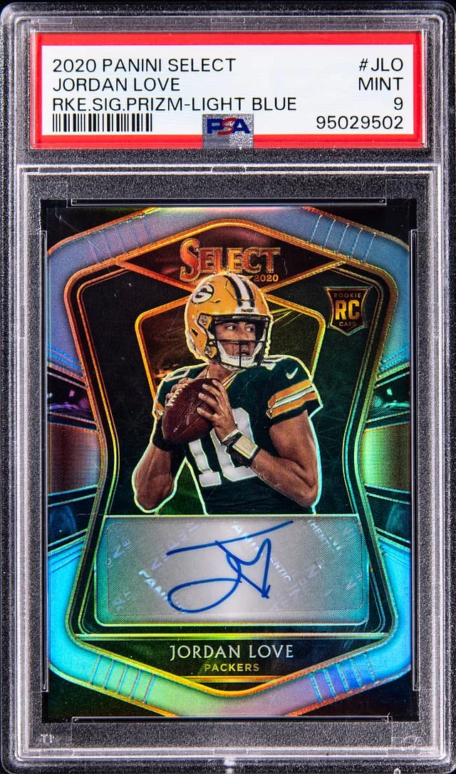 2024 Panini Select Jordan Love Signature Light Blue #RS-JLO card image