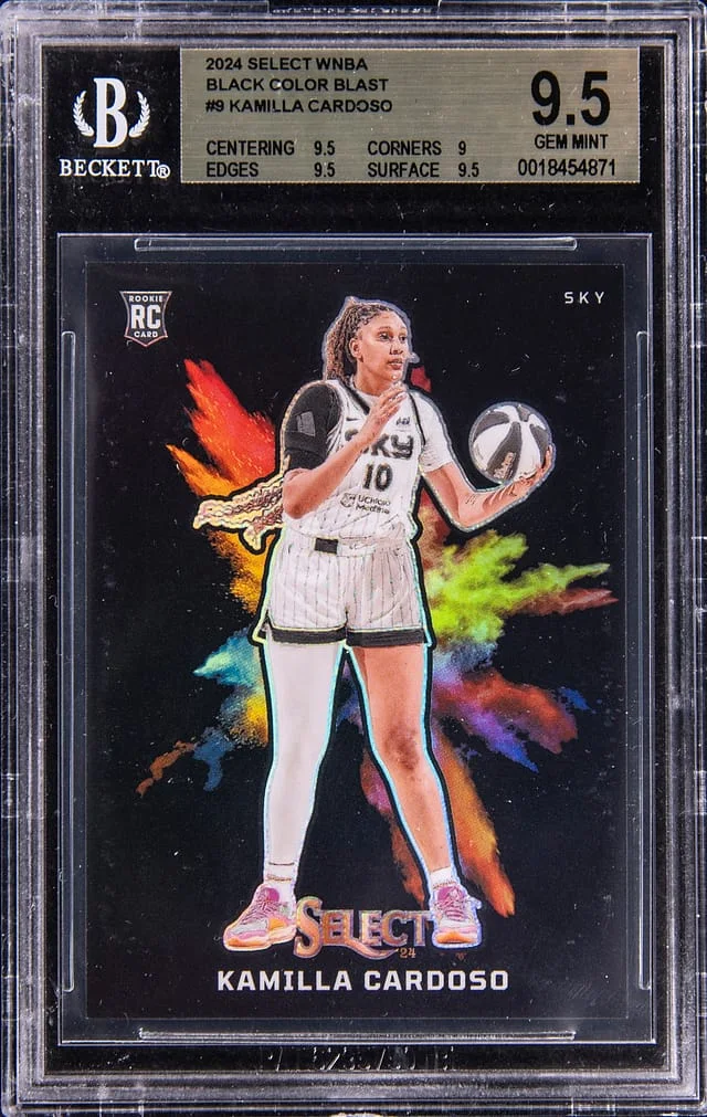 2024 Panini Select Kamilla Cardoso WNBA Black Color Blast #9 card image