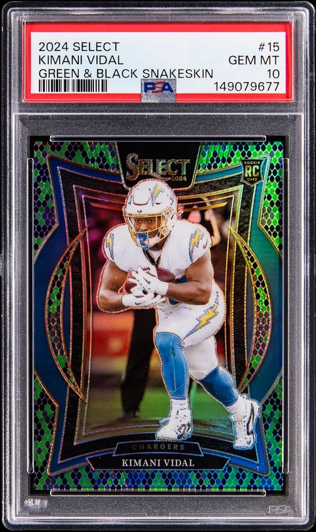 2024 Panini Select Kimani Vidal Green & Black Snakeskin #15 card image