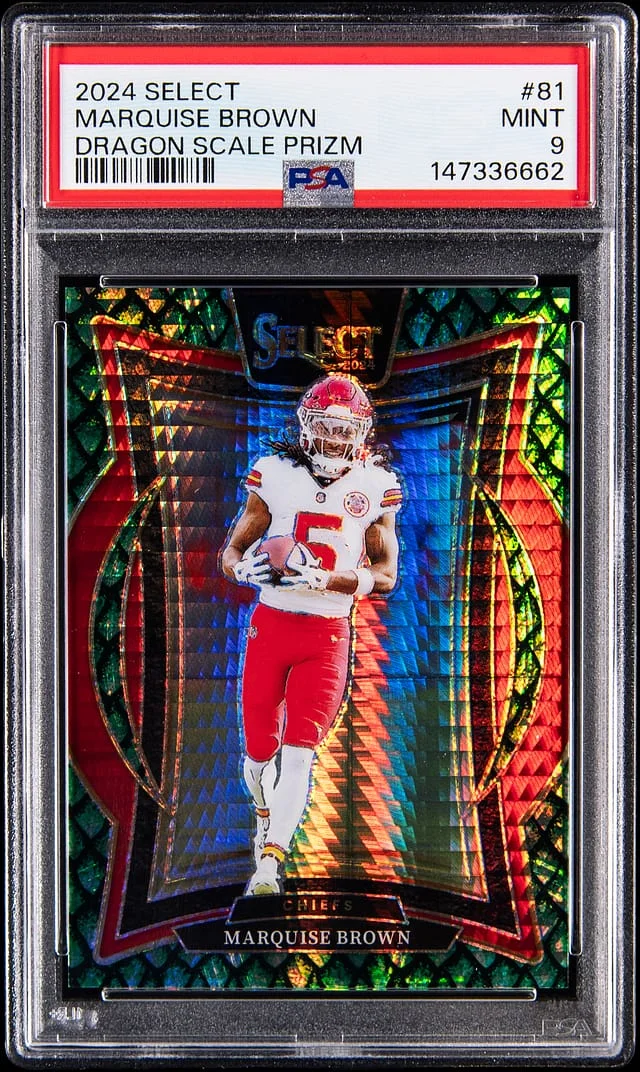 2024 Panini Select Marquise Brown Dragon Scale Prizm #81 card image