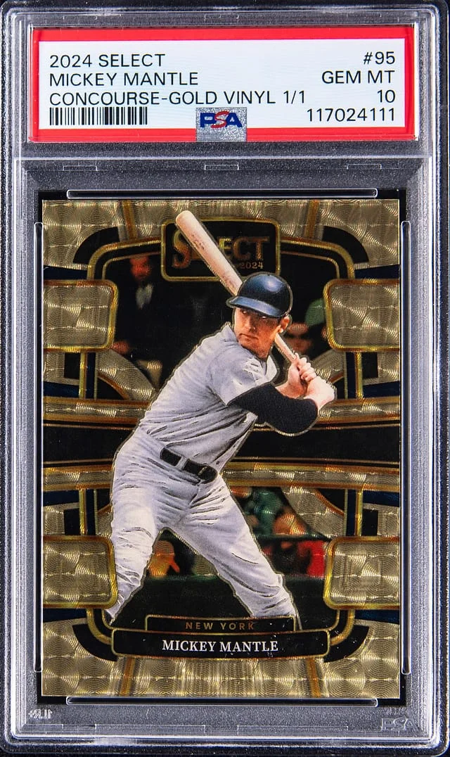 2024 Panini Select Mickey Mantle Concourse Gold Vinyl #95 card image