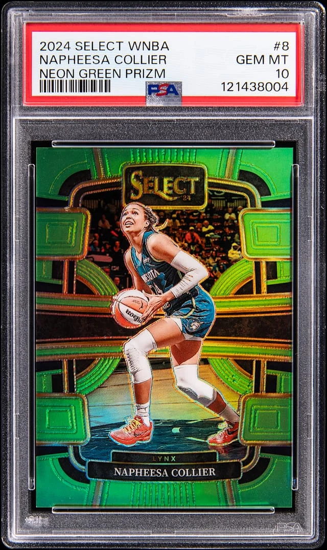 2024 Panini Select Napheesa Collier WNBA Neon Green Prizm #8 card image