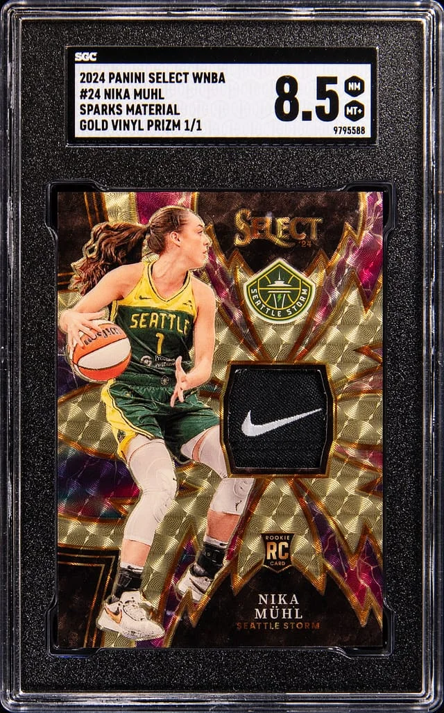 2024 Panini Select Nika Muhl WNBA Gold Vinyl Prizm #24 card image