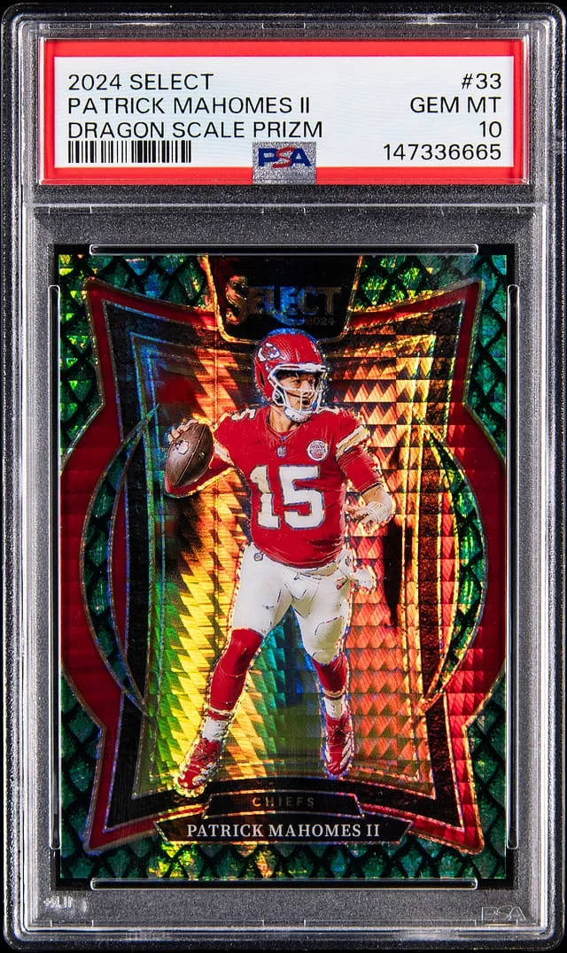 2024 Panini Select Patrick Mahomes II White Shock #33 card image