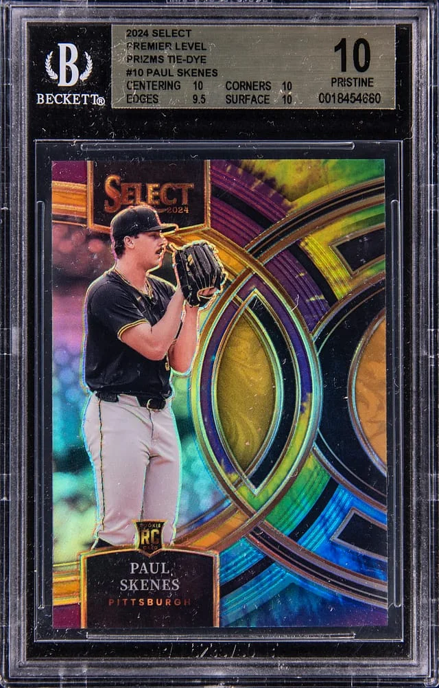 2024 Panini Select Paul Skenes Premier Level Prizms Tie-Dye #10 card image