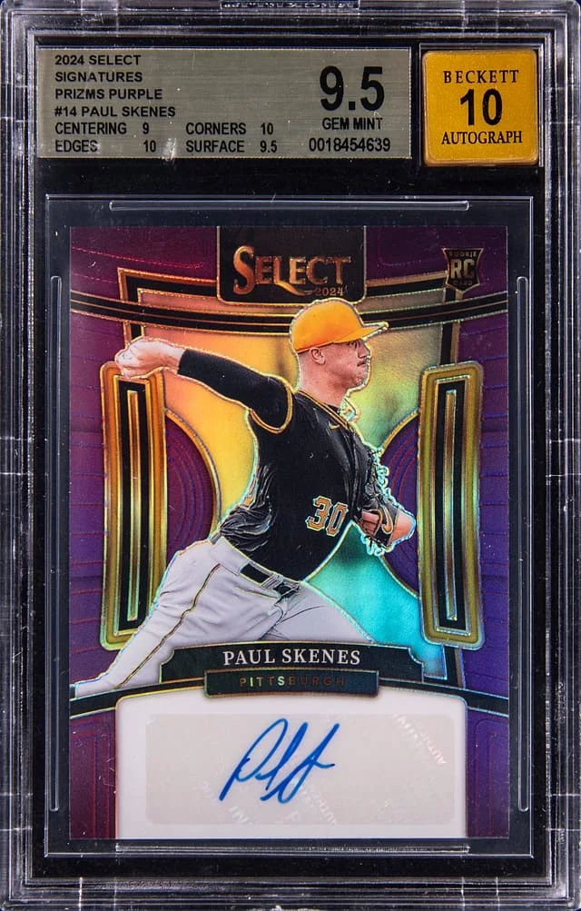 2024 Panini Select Paul Skenes Signatures Prizms Purple #14 card image
