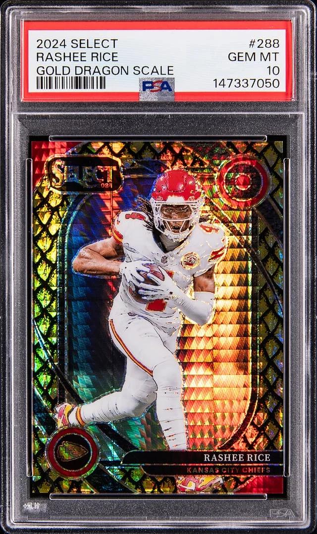 2024 Panini Select Rashee Rice Gold Dragon Sclae #288 card image
