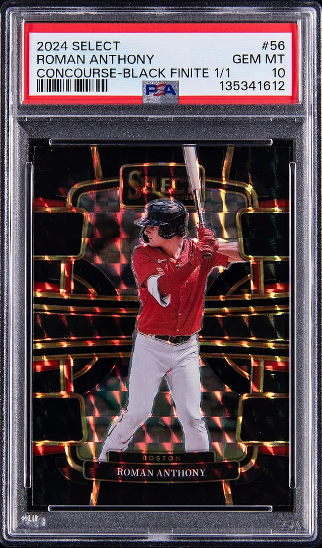 2024 Panini Select Roman Anthony Concourse Black Finite Prizm #56 card image