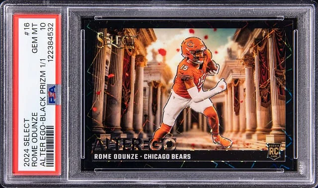 2024 Panini Select Rome Odunze Alter Ego Black Prizm #16 card image