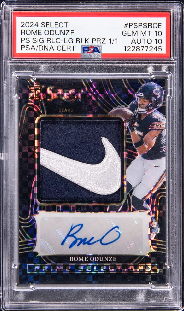 2024 Panini Select Rome Odunze Prime Selections Signature Relics Logo #PSPS-ROE card image