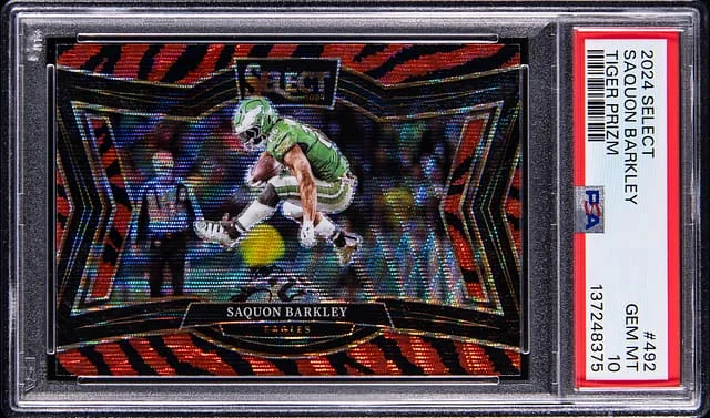 2024 Panini Select Saquon Barkley White Prizm #492 card image