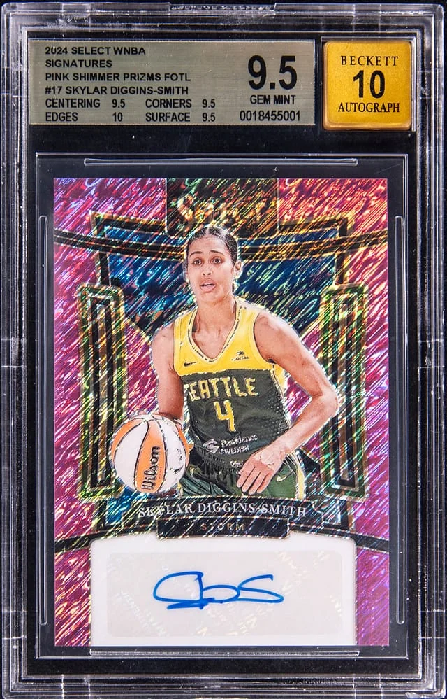 2024 Panini Select Skylar Diggins-Smith WNBA Pink Shimmer Prizms FOTL #SG-SDS card image