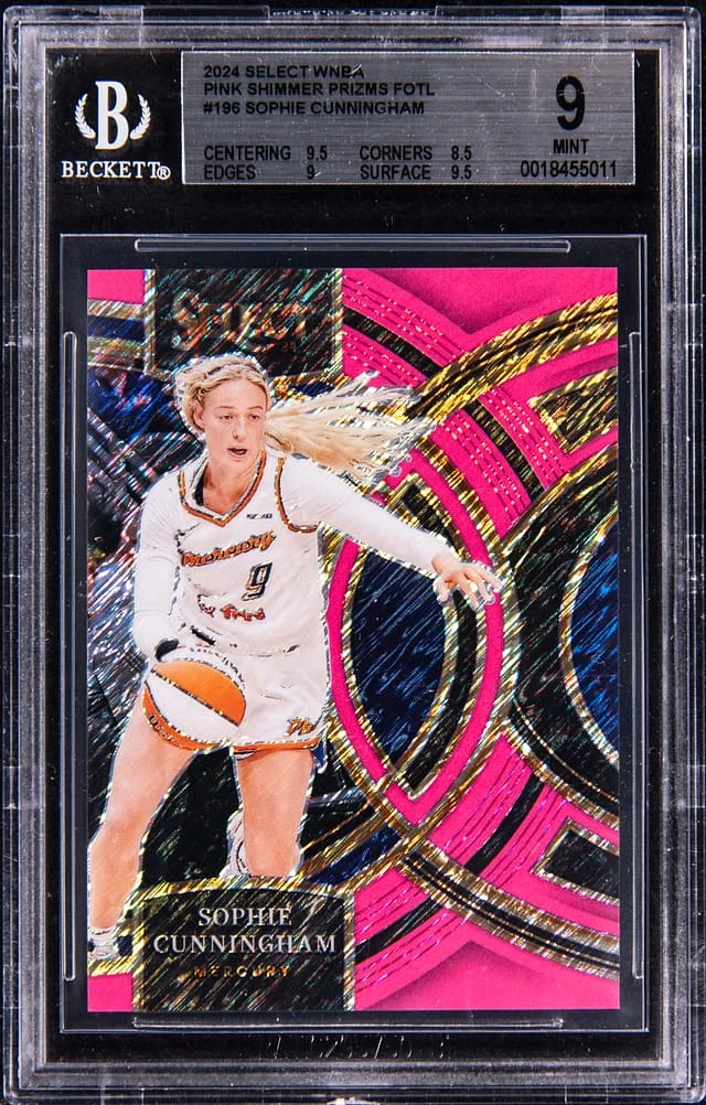 2024 Panini Select Sophie Cunningham WNBA Pink Shimmer Prizm FOTL #196 card image