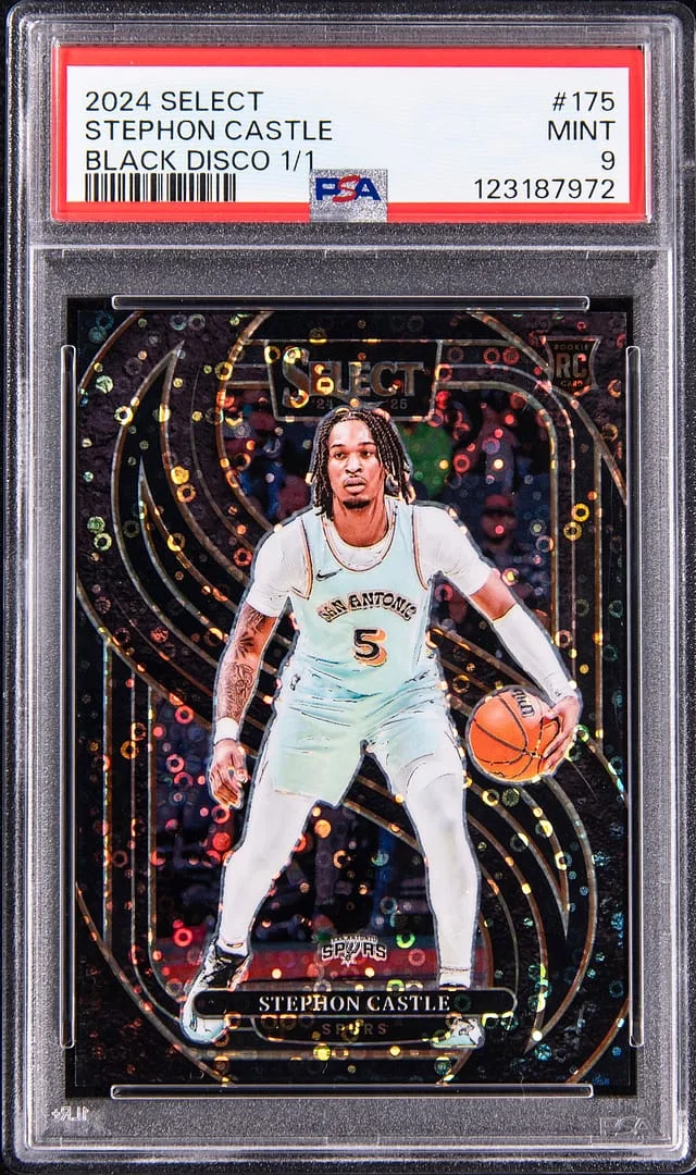 2024 Panini Select Stephon Castle Black Disco Prizm #175 card image