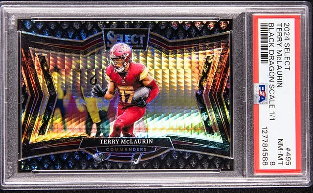 2024 Panini Select Terry McLaurin Black Dragon Scale Prizm #495 card image