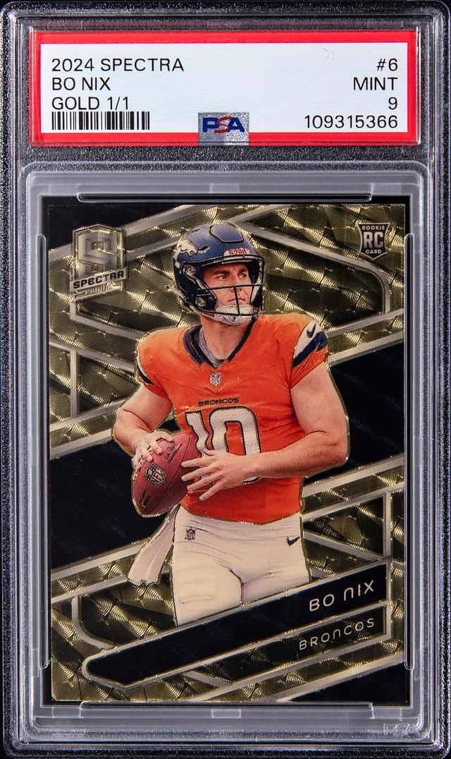 2024 Panini Spectra Bo Nix Gold #6 card image