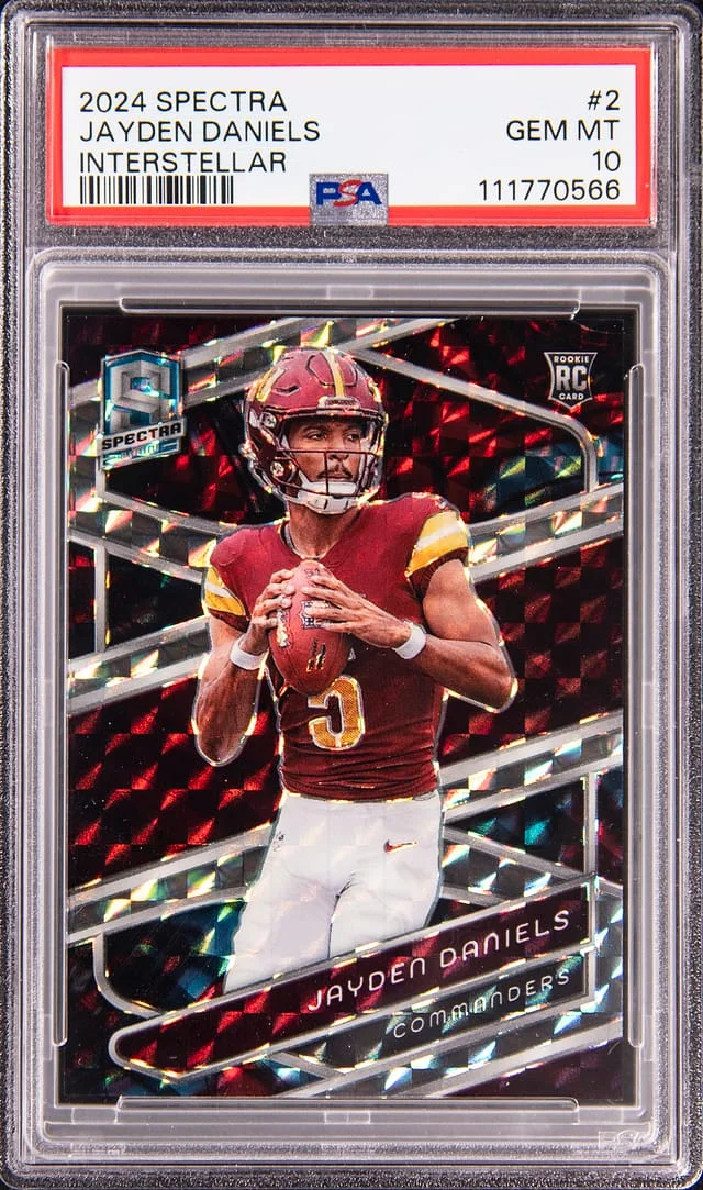 2024 Panini Spectra Jayden Daniels Interstellar #2 card image