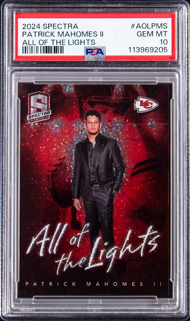 2024 Panini Spectra Patrick Mahomes II All of the Lights #AOL-PMS card image