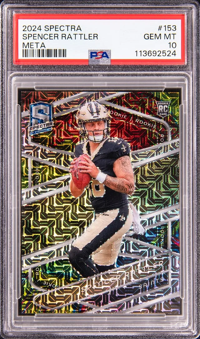 2024 Panini Spectra Spencer Rattler Meta Prizm #153 card image