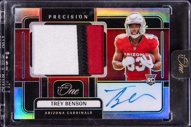 2024 Panini Trey Benson One Precision Patch Autographs #318 card image