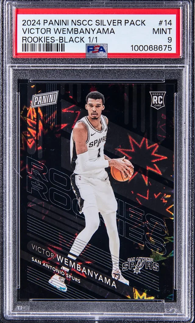 2024 Panini Victor Wembanyama National Sports Card Convention Silver Pack Rookies Black #RC14 card image
