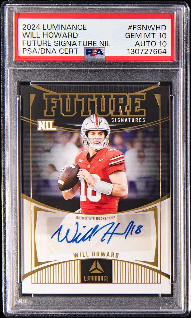 2024 Panini Will Howard Luminance Future Signature NIL #FSN-WHD card image