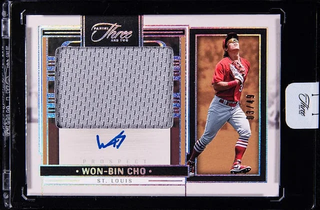 2024 Panini Won-Bin Cho Three and Two Prospect Jersey. Autograph #PJA-WBC card image