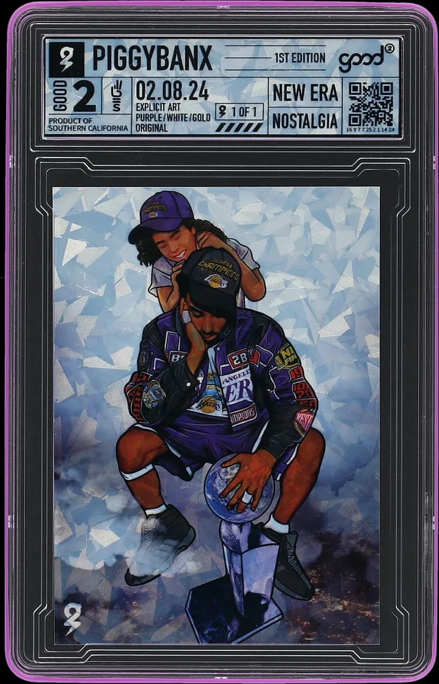 2024 PiggyBanx Good 2 Purple/White/Gold Kobe Bryant - PiggyBanx Encapsulated - With Original Box #02.08.24 card image